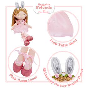 June Garden Brielle pink tulle skirt with floral prints inspires springtime storytelling