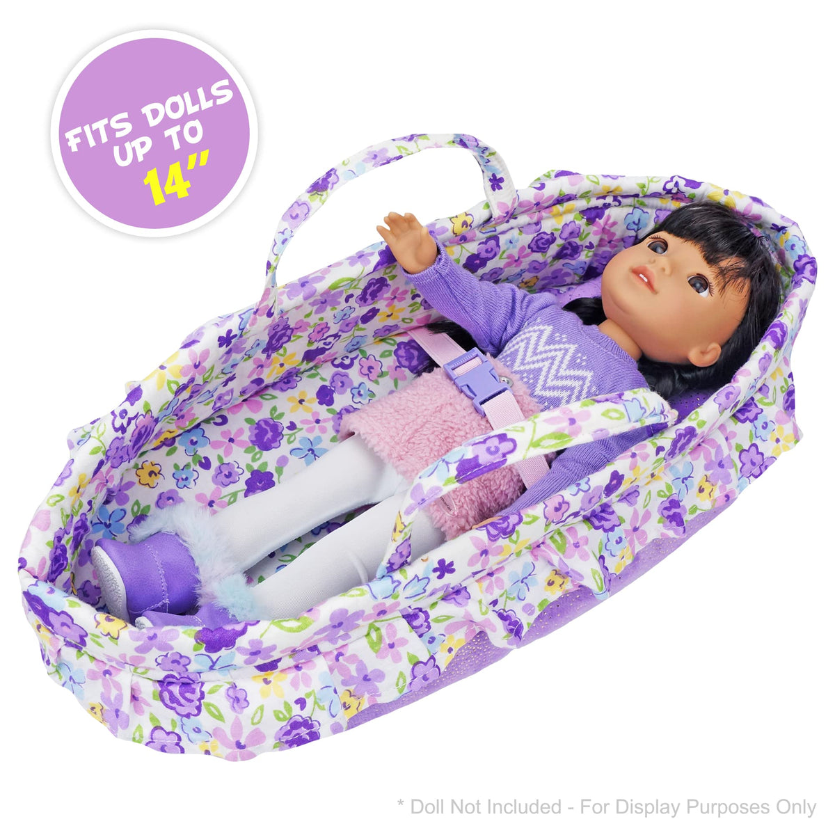 June Garden Cozy Dream Doll Bassinet padded handle for easy transport