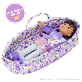 June Garden Cozy Dream Doll Bassinet padded handle for easy transport