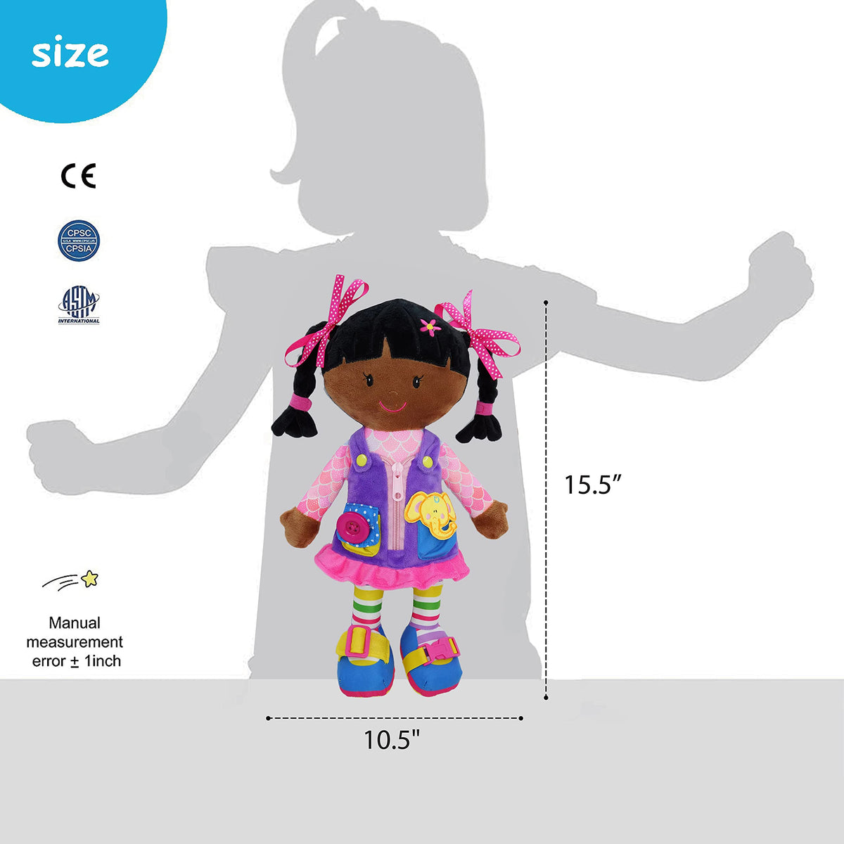 June Garden Dressy Friends Scarlett kid-friendly dress-up toy for home or travel