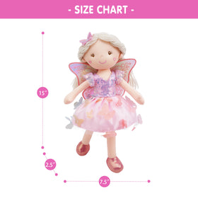 June Garden Lunabelle 15-inch height is easy to cuddle and carry during playtime.