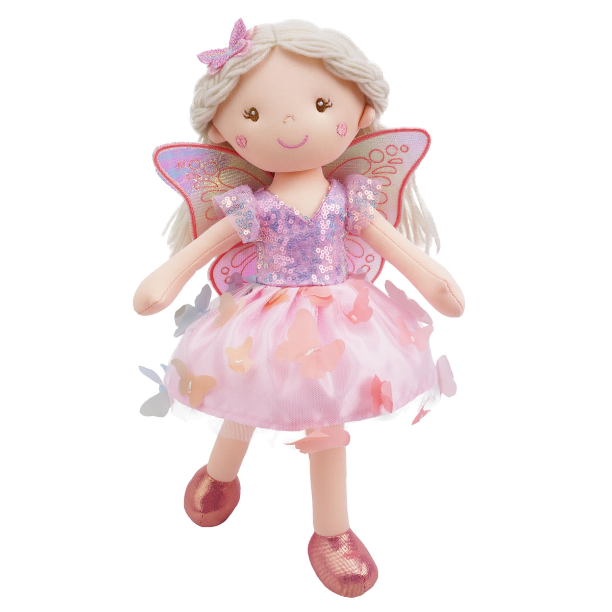 June Garden Lunabelle flutter wings plush fairy toy for imaginative play and cuddling.
