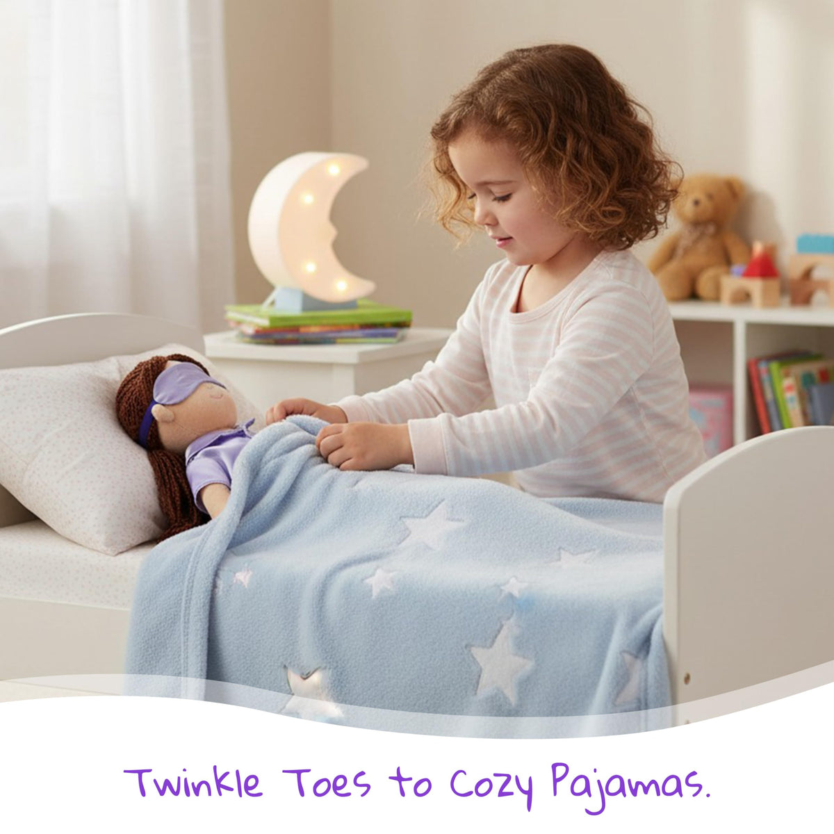 June Garden Maya hair scrunchie and brush help kids style and play.