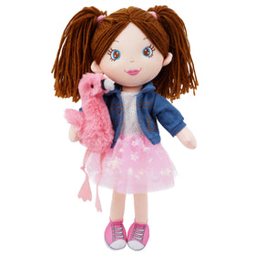 June Garden Mia 15-inch doll with pink outfit ready for cuddly playtime.