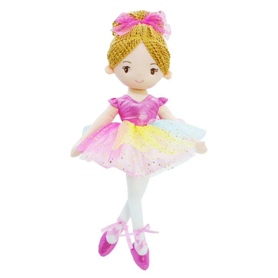 June Garden Polina 16-inch ballerina doll with pink tutu inviting imaginative play