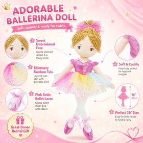 Polina pink ballet shoes with satin ribbon add charming dress-up detail