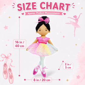 June Garden Stella pink ballet shoes with satin ribbons for dress up