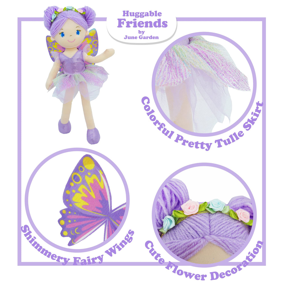 June Garden Yaritza purple tulle dress detail for dress-up moments.