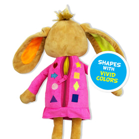 June Garden Dressy Friends Bunnie buckles with varied clasps encourage practical dressing practice