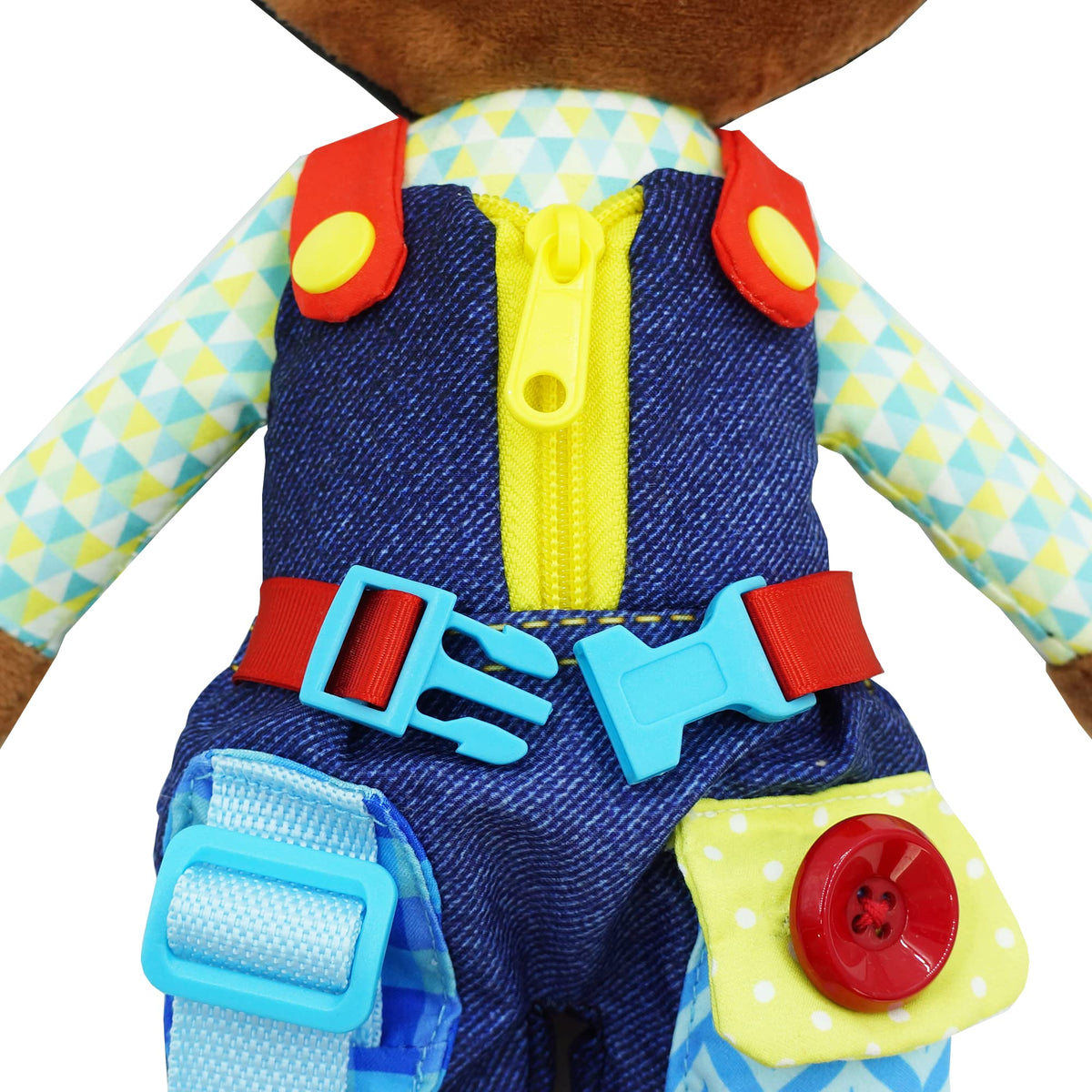 June Garden Dressy Friends Isaiah soft plush with colorful, engaging fabric.