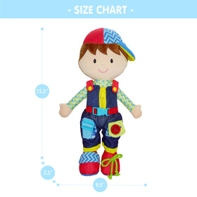 June Garden Dressy Friends Lucas 15-5-inch height offers cuddly size.