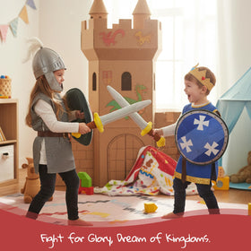 June Garden knight shield pair designed for durable plush play and team activities.