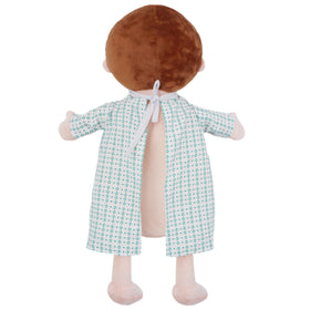 June Garden Little Patient Lucas doll soft fabric, ideal for cuddling and learning.