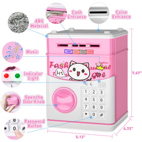 JUNEU cat piggy bank cartoon cat design appeals to children