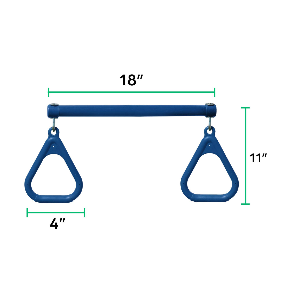 Jungle Gym Kingdom blue swing set adds yard color and activity.