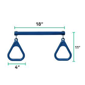 Jungle Gym Kingdom blue swing set adds yard color and activity.