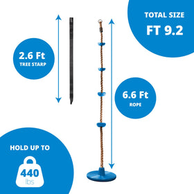 Jungle Gym Kingdom four-foot strap helps set swing height securely