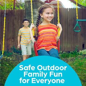 Jungle Gym Kingdom heavy-duty chains offer pinch-free safety during outdoor swings.