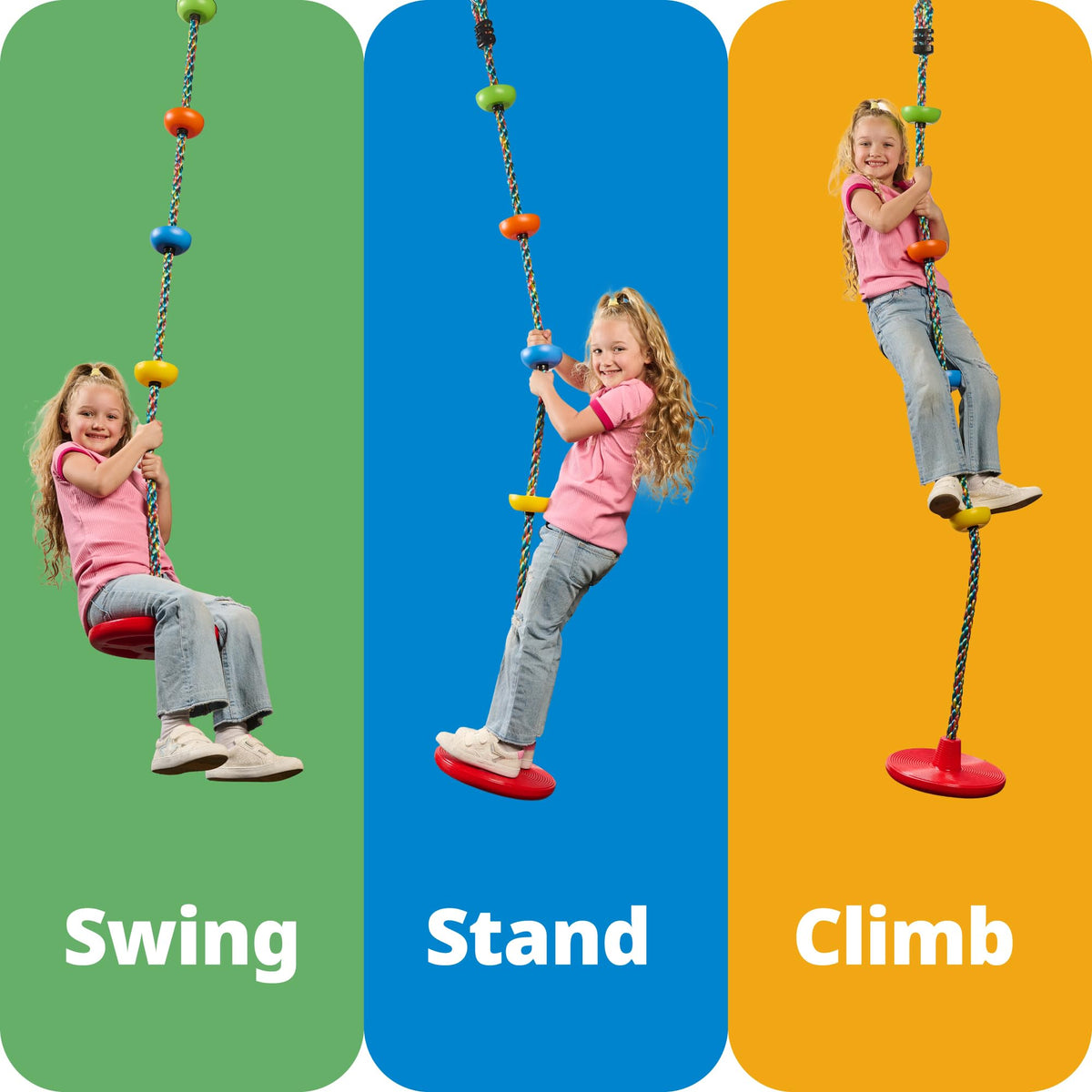 Jungle Gym Kingdom locking carabiner enhances safety and quick setup