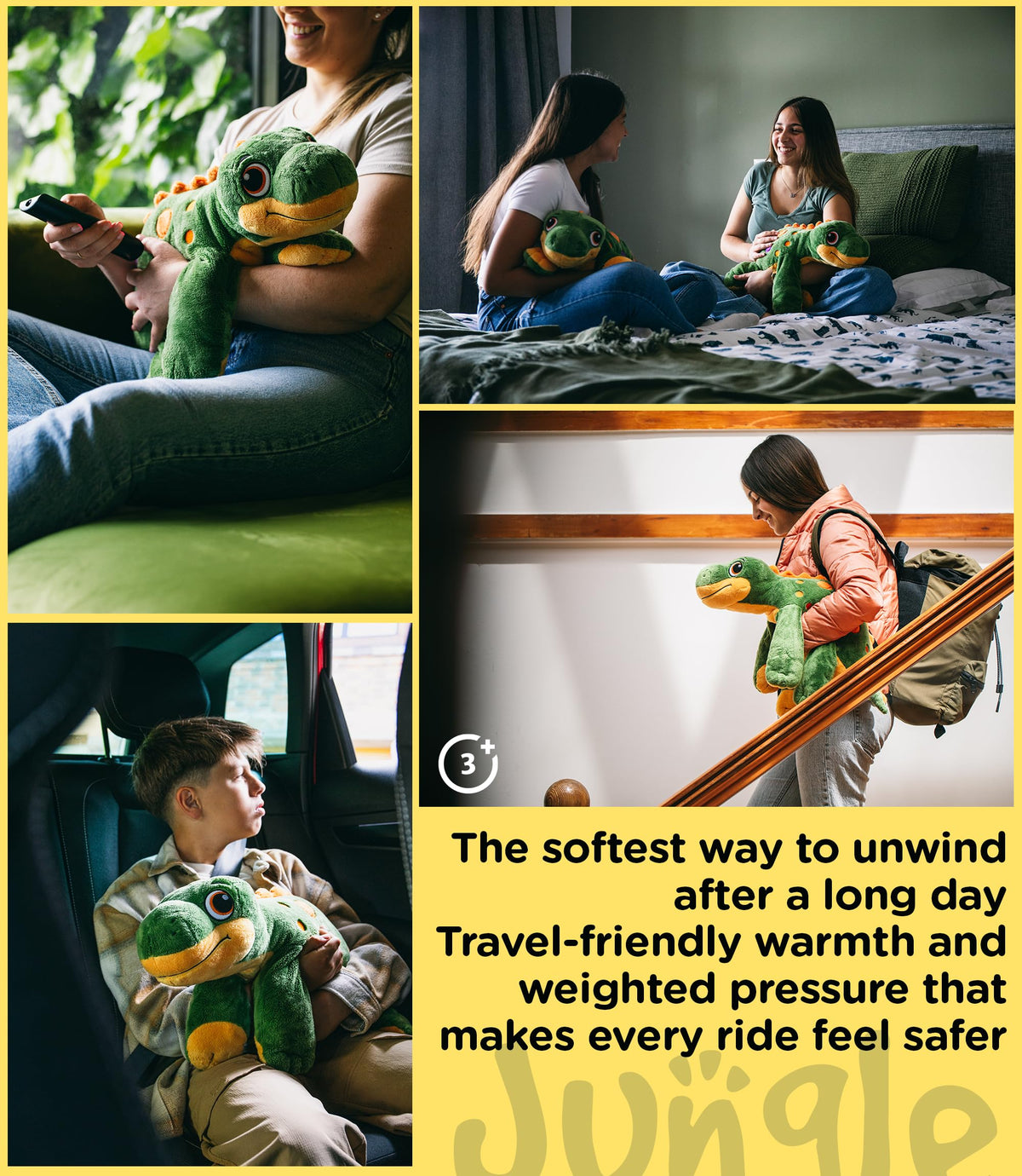 Jungle Hush ultra-soft fabric emphasizes snuggle-worthy, unscented feel