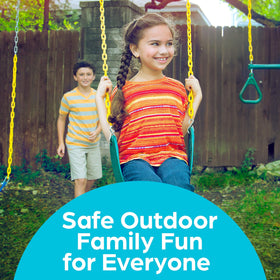 Jungle Gym Kingdom heavy-duty chains, 66in, smooth and pinch-free.