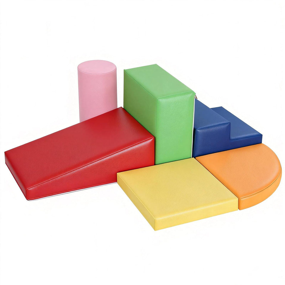 JungleDove 6-piece foam climbing blocks set for toddlers promotes safe indoor play.