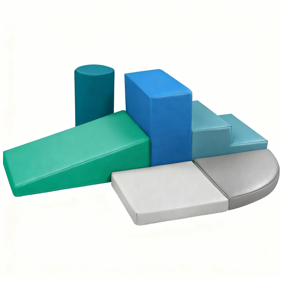 JungleDove cylinder block provides stable indoor climbing for toddlers.