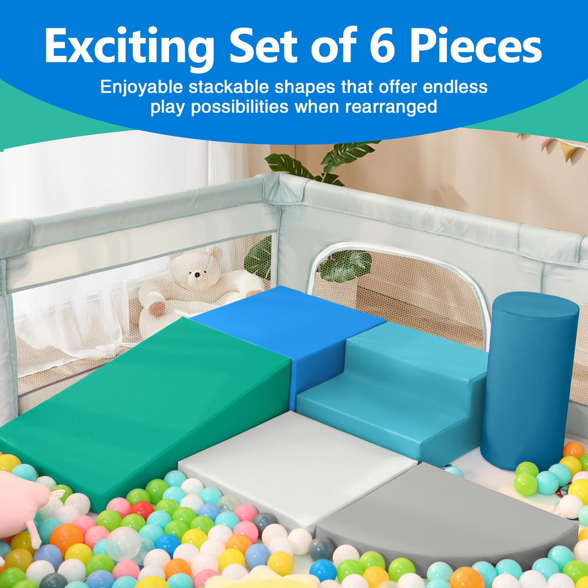 JungleDove stairs block creates step-by-step play and mobility.