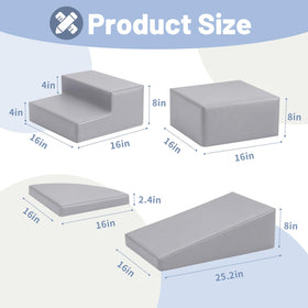 JungleDove foam climbing block gray slide supports crawling and controlled climbs