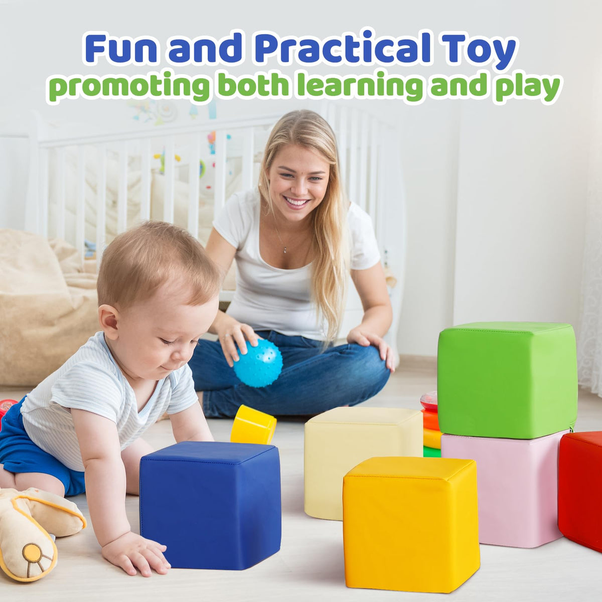 JungleDove toddler blocks safe squishy design for soft, playful exploration