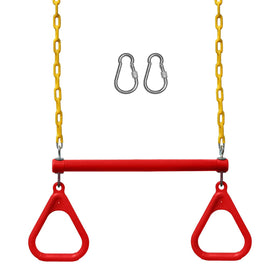Jungle Gym Kingdom backyard swing set, sturdy frame ready for daily outdoor play.