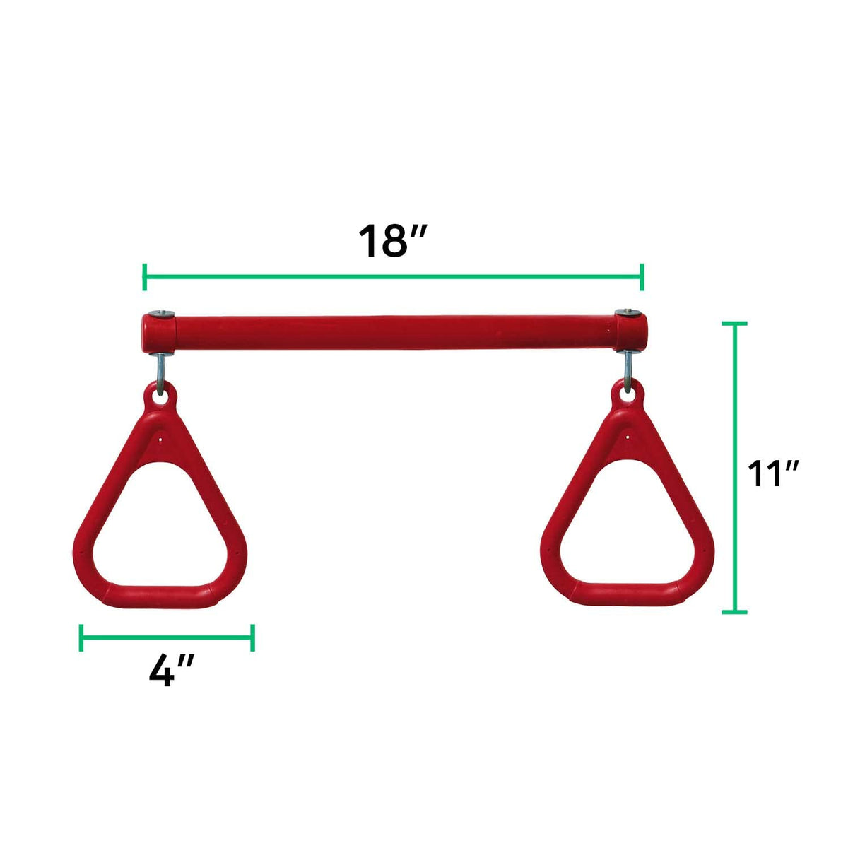 Jungle Gym Kingdom red swing set adds visibility and vibrant play value.