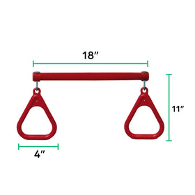 Jungle Gym Kingdom red swing set adds visibility and vibrant play value.