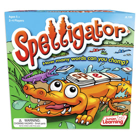 Junior Learning Spelligator with four colorful figures boosts spelling confidence.