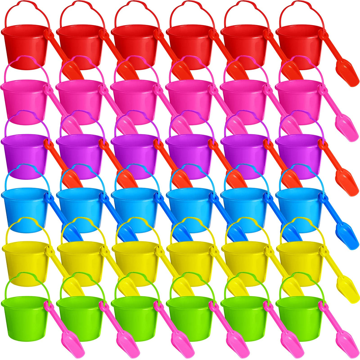 Junkin 36-piece beach sand buckets for castle-building on sunny days