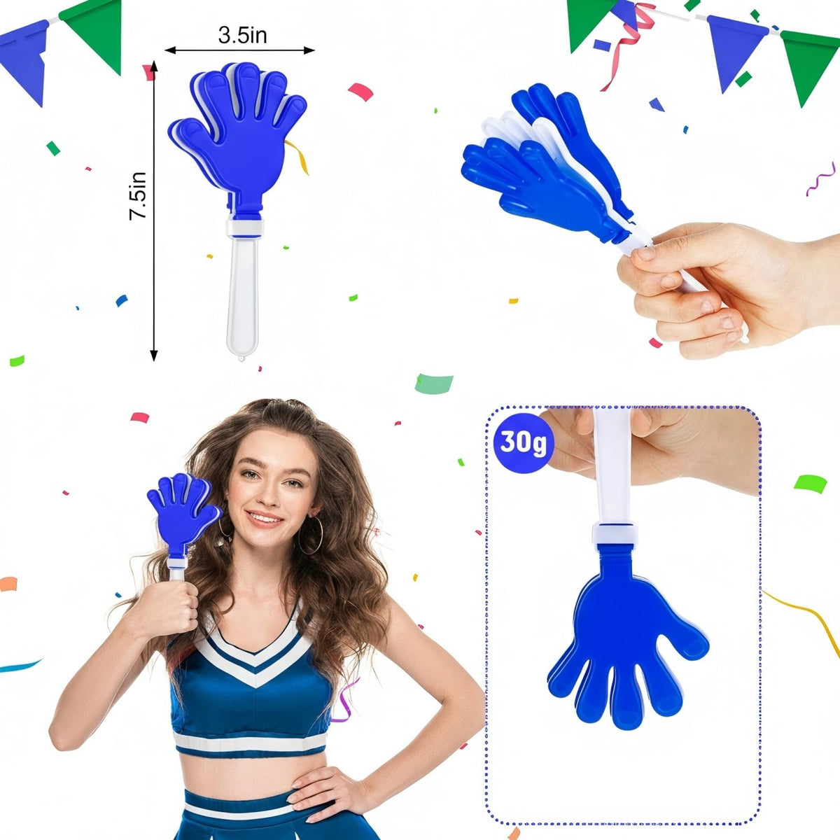 Junkin bulk pack of 48 hand clappers ready for events