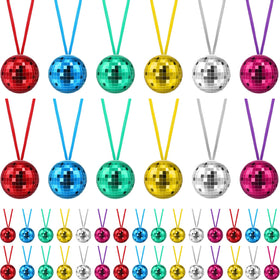 Junkin disco ball necklaces colorful set adds retro flair to outfits