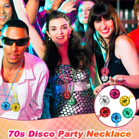 Junkin disco ball necklaces holiday decor ideas for Christmas and Halloween