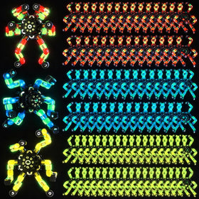 Junkin Glow 100 Pcs Fidget Toys Bulk, ideal for classroom prizes and focus.
