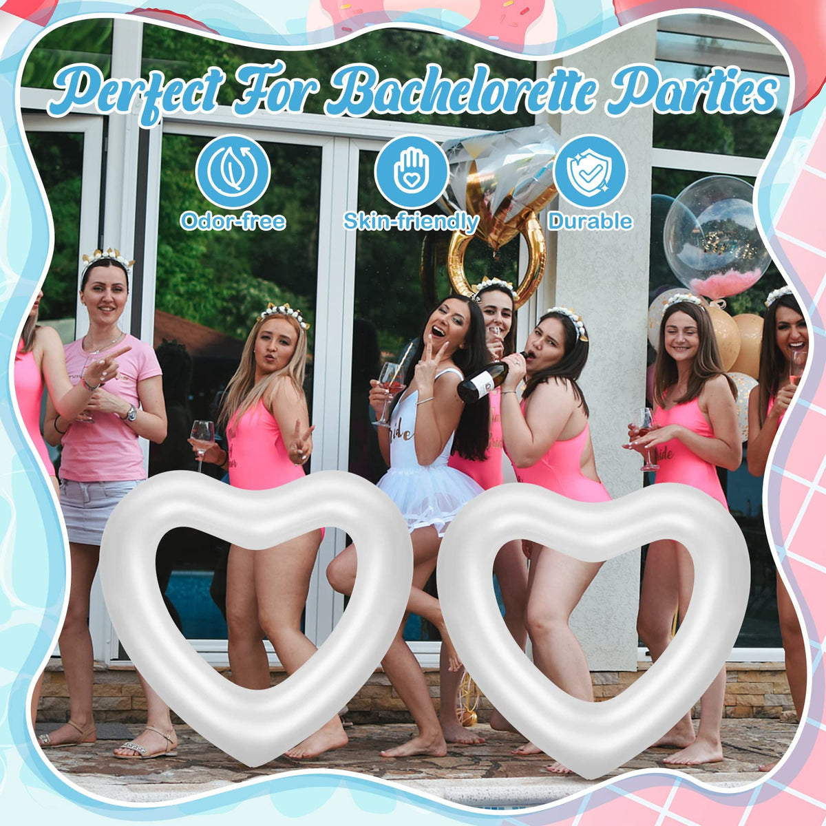 Junkin pool float high weight capacity up to 440 pounds.