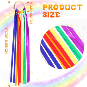 Junkin rainbow streamers in bright colors to spark imagination during play