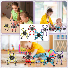 Junkin transformable fidget spinner chain in green, aids tactile engagement at home or school