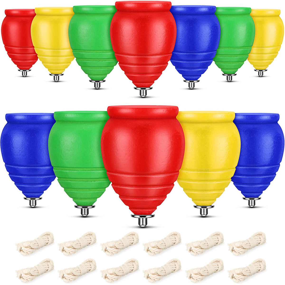 Junkin Trompo blue wood top shows beginner-friendly stability for play.