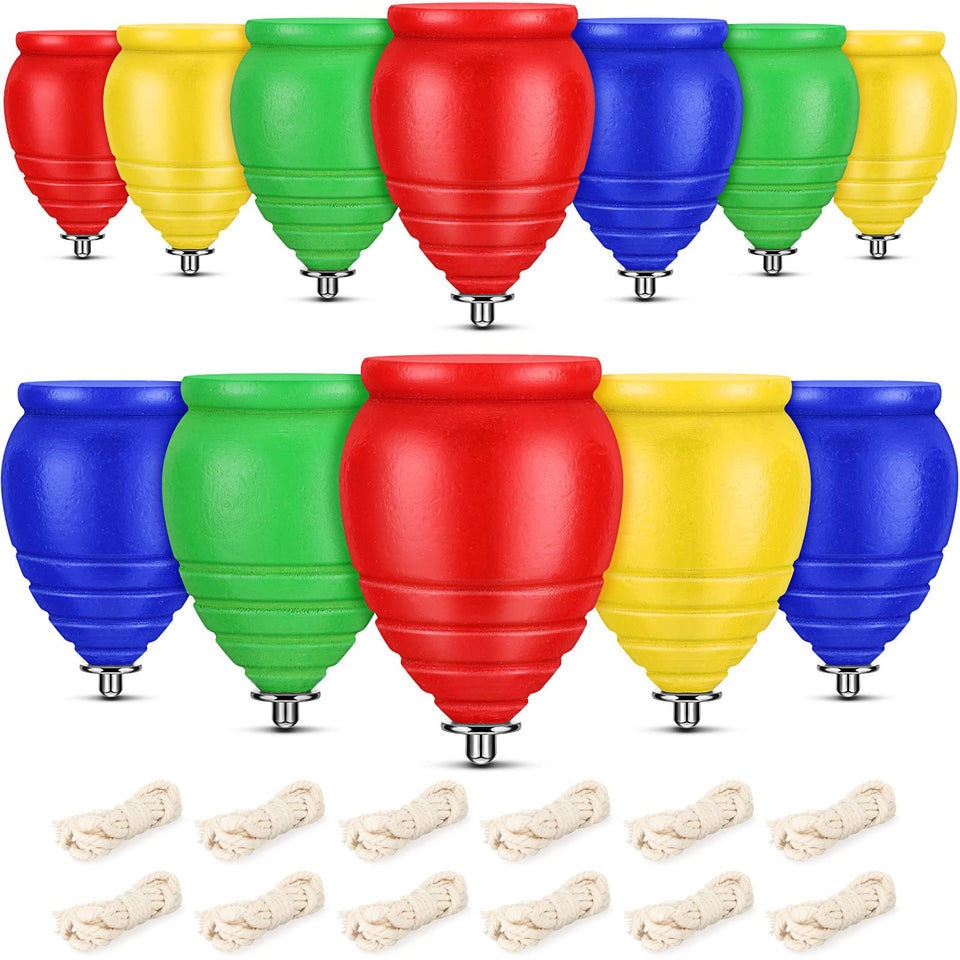 Junkin Trompo blue wood top shows beginner-friendly stability for play.