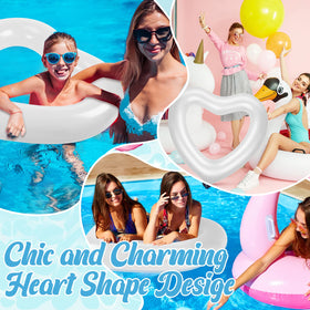 Junkin white heart float packaging display for shoppers.