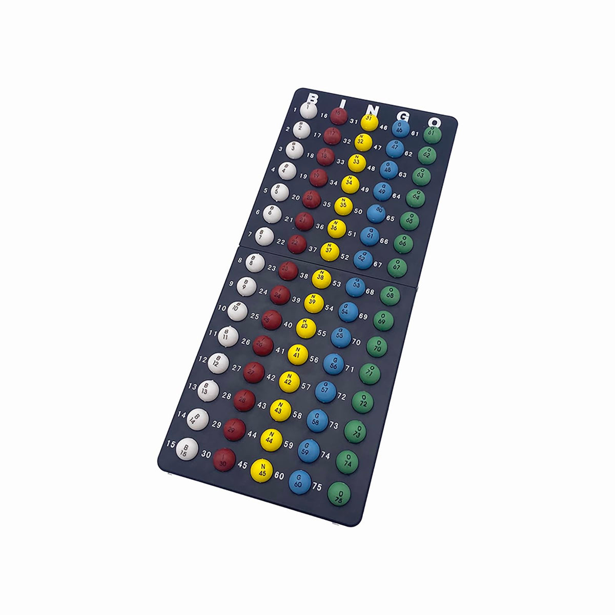 JUNWRROW 75 colored bingo balls ready for play and visibility.