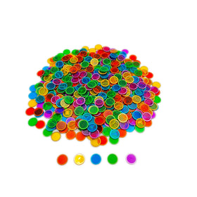JUNWRROW rainbow metal chips set of 500 for sorting and counting activities.