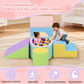 JUOIFIP colorful blocks inspire tunnels and hills during imaginative play.