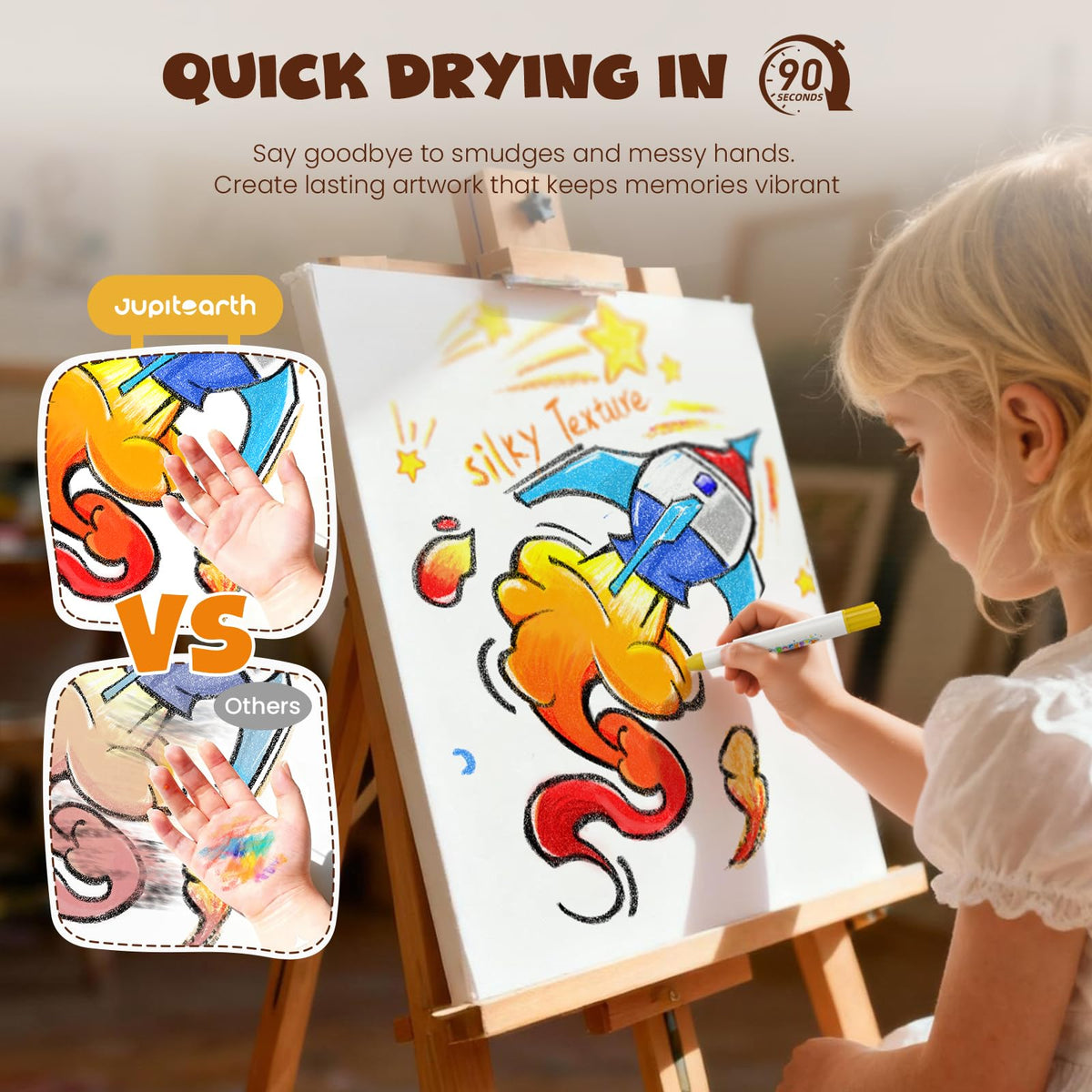 Jupiterarth ideal for classrooms, homes, and travel art sessions.