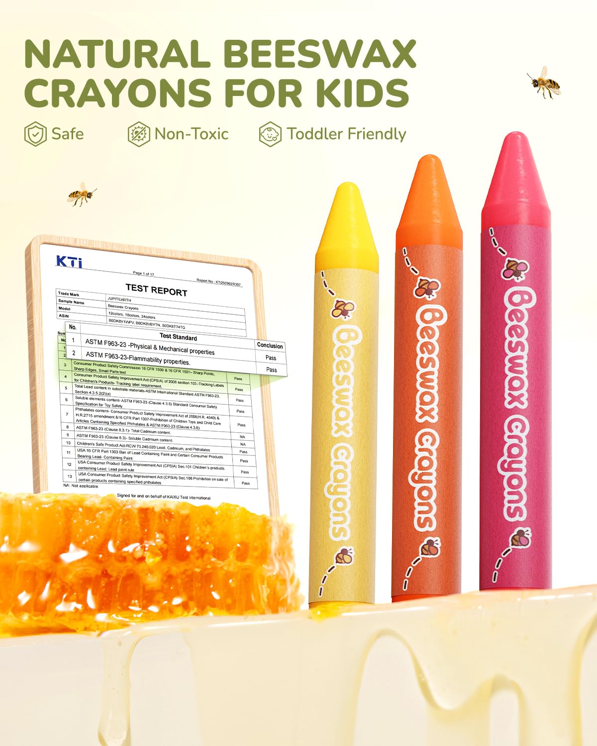 JupiterEarth jumbo crayons for toddlers with easy-grip design and vibrant hues.